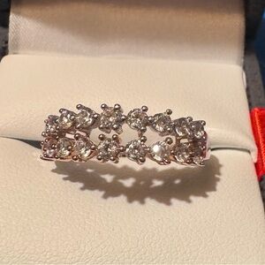 BELLA LUCE(R) 1.66CTW DIAMOND SIMULANT RHODIUM OVER STERLING SILVER AND 14k RG